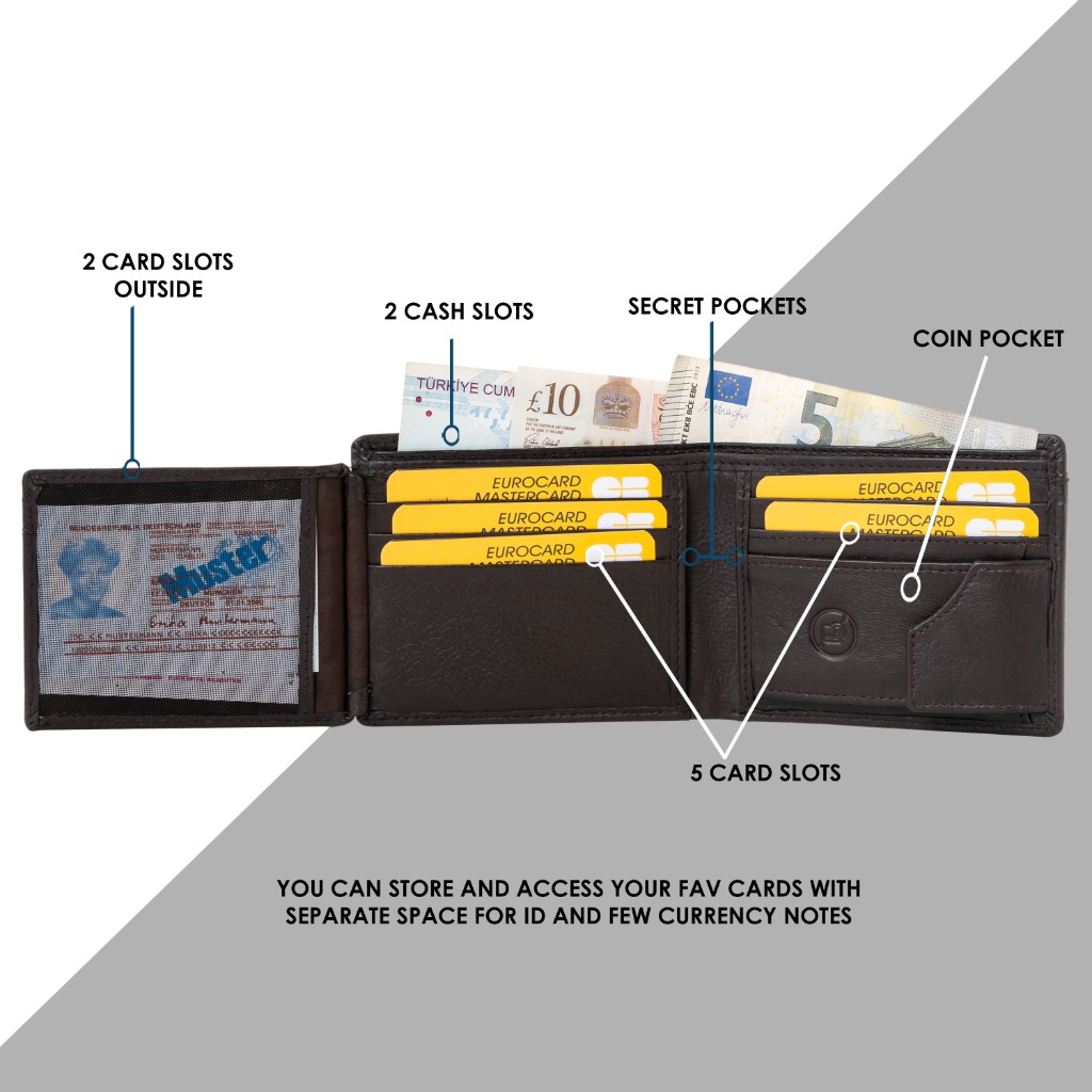 Heritage Slim Bifold Leather Wallet view 4