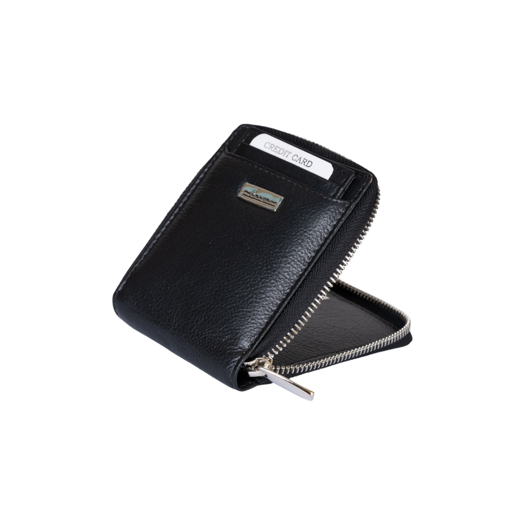 Compact Zip-Around Card Wallet
